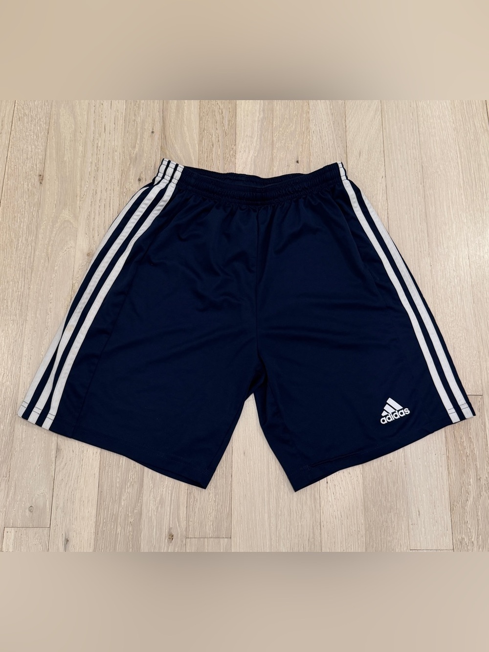 Adidas Boys Squad 21 Athletic Shorts Navy/White L Like New